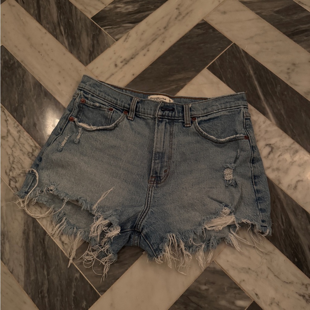 Distressed Denim Shorts